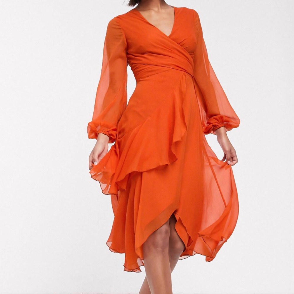 ASOS DESIGN wrap midi dress